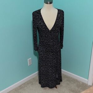 A.P.N.Y. Black and White Long Sleeve Dress